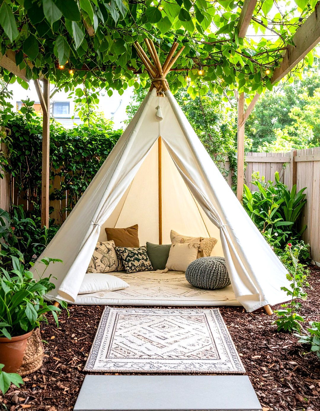 Childrens Teepee Garden Nook - 20 Garden Nook Ideas
