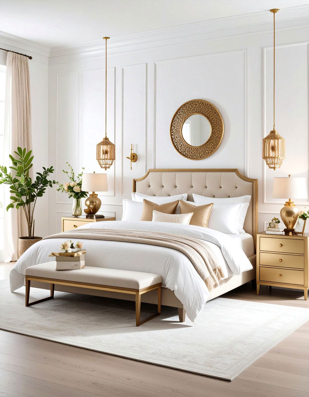 Chinoiserie Bedroom Metallic Accent Integration - 20 Chinoiserie Bedroom Ideas