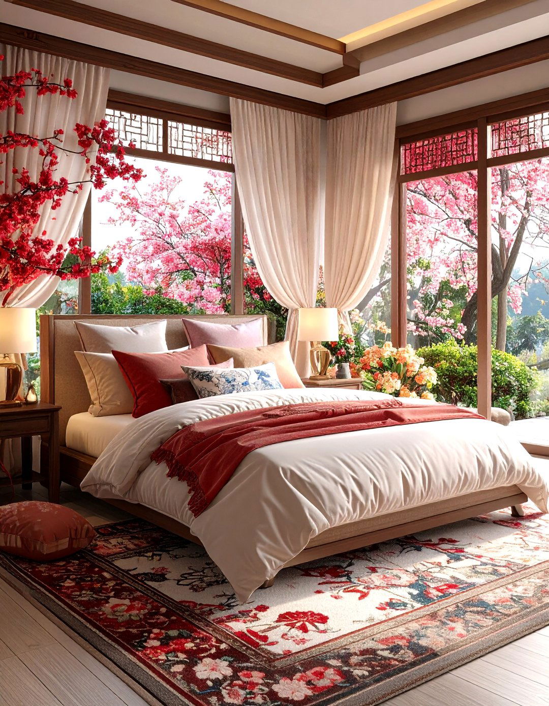 Chinoiserie Bedroom Textile Layering Techniques - 20 Chinoiserie Bedroom Ideas