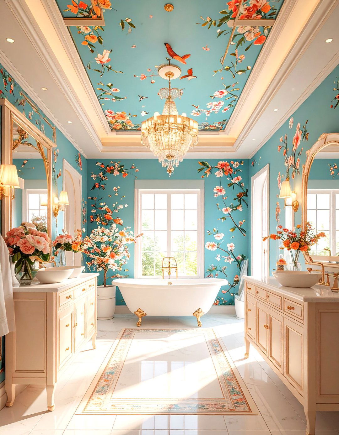Chinoiserie Ceiling Wallpaper - 20 Ceiling Wallpaper Ideas
