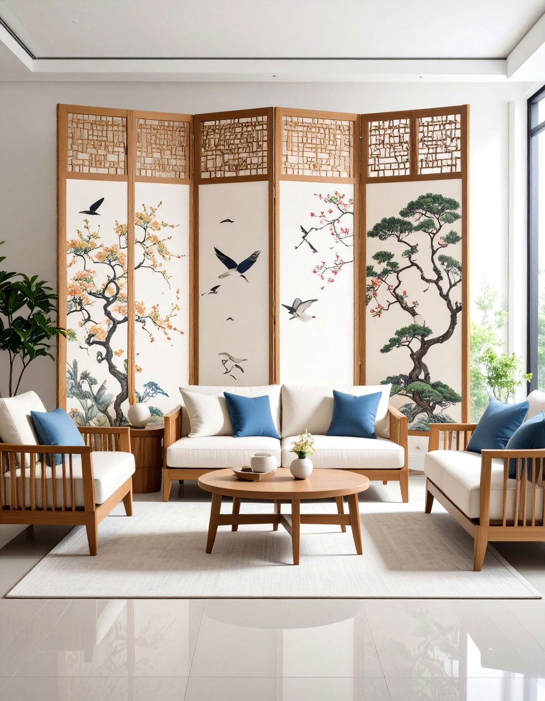 Chinoiserie Screen Room Divider Living Room - 20 Chinoiserie Living Room Ideas
