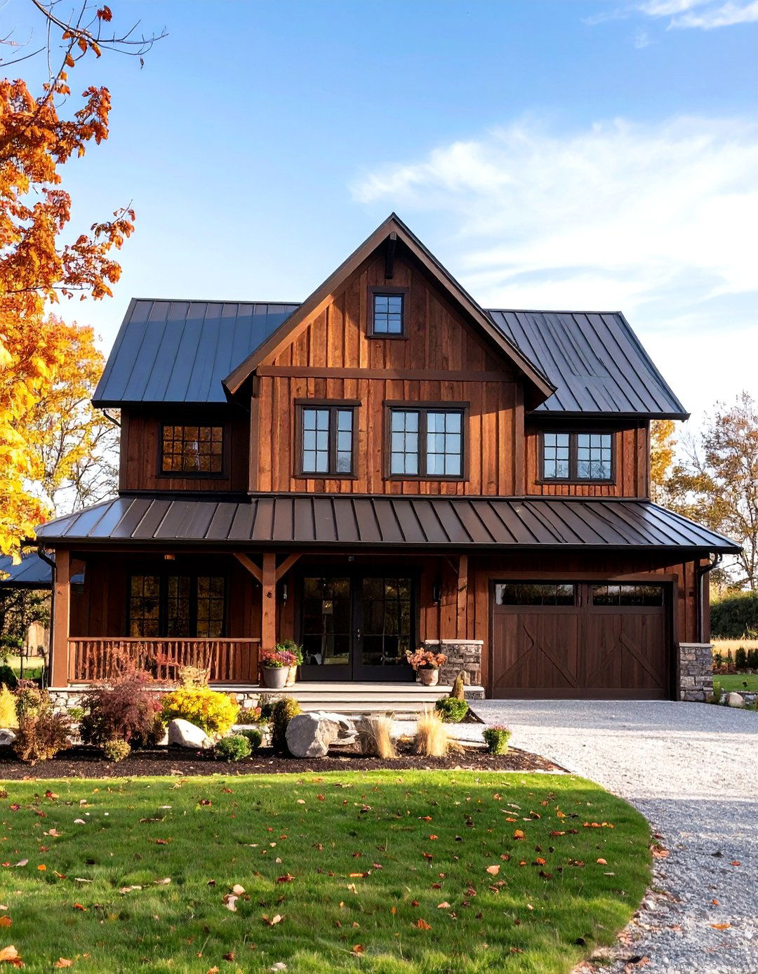 Chocolate Brown Barn Style Rustic