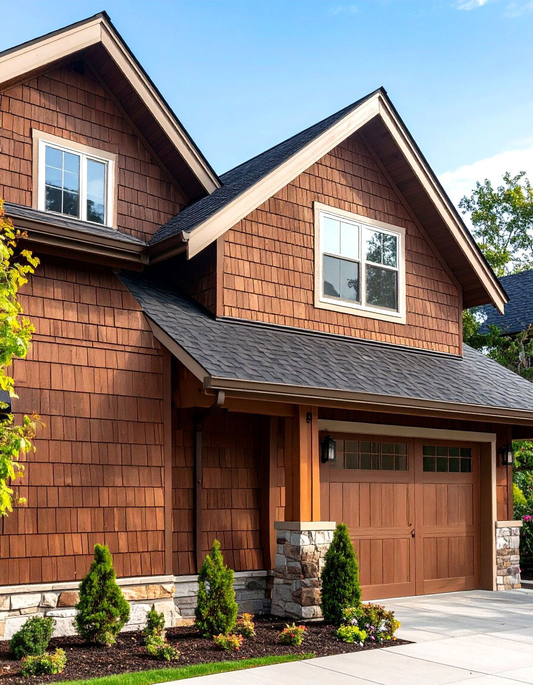 Chocolate Brown Cedar Shingle Traditional - 20 Chocolate Brown House Exterior Design Ideas