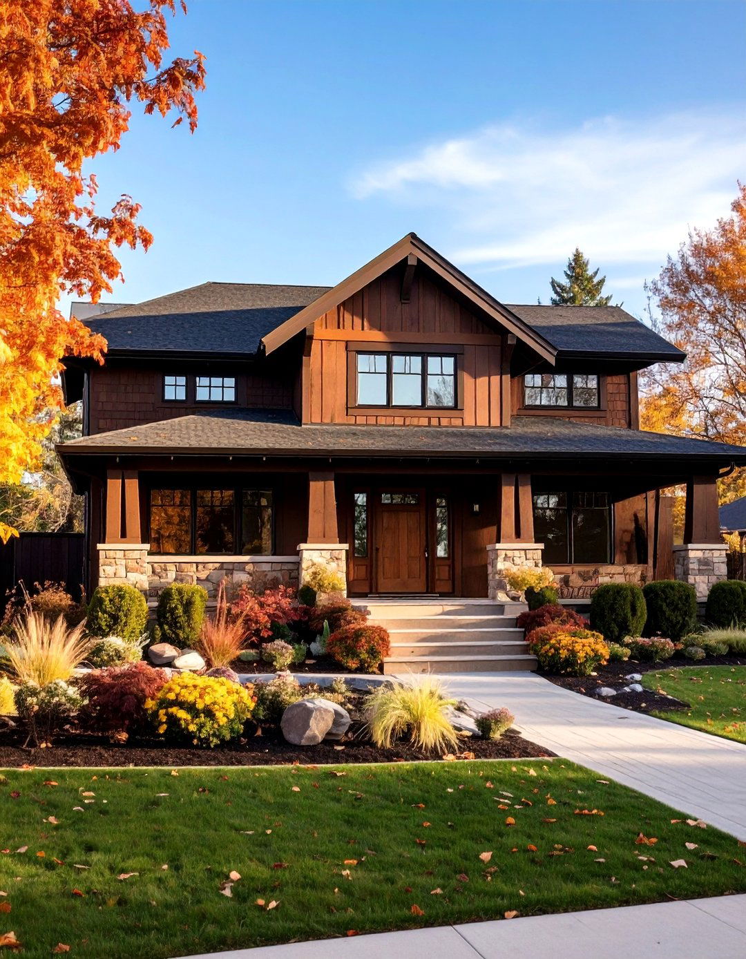 Chocolate Brown Ranch Style Low Profile - 20 Chocolate Brown House Exterior Design Ideas