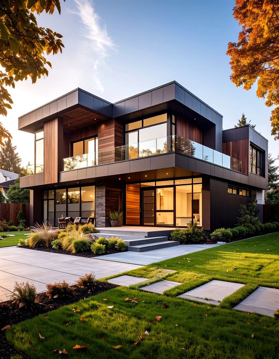 Chocolate Brown Split Level Contemporary - 20 Chocolate Brown House Exterior Design Ideas