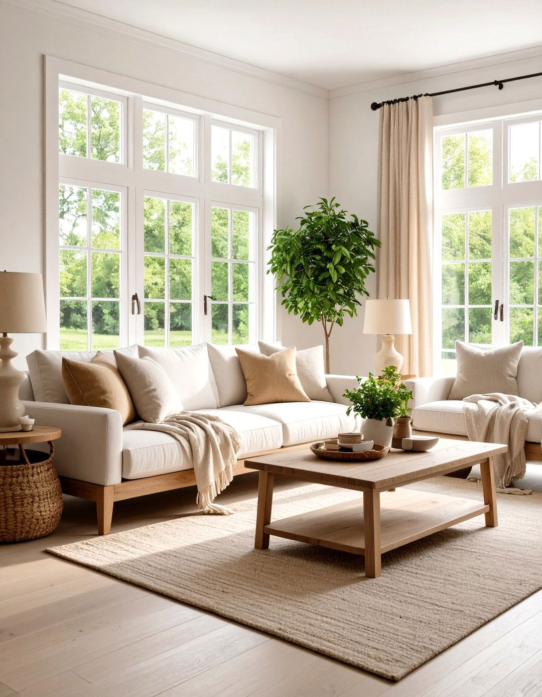 Choose Comfortable Slipcovered Furniture for Relaxed Country Living Room Style - 20 Country Living Room Ideas