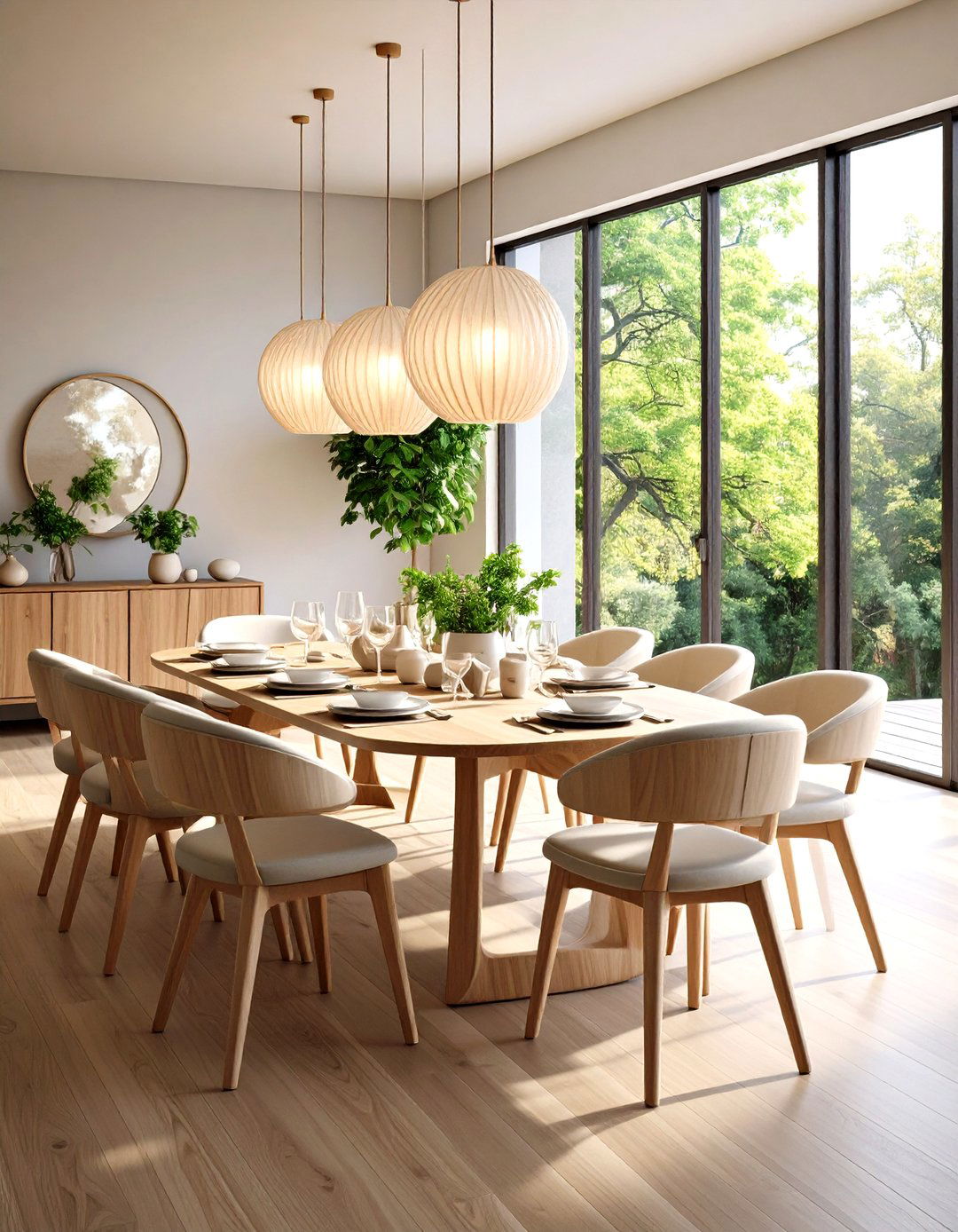 Choose Curves and Organic Shapes - 20 Dining Room Design Ideas