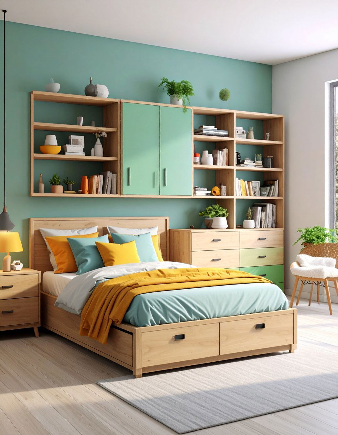 Choose Functional Storage Solutions - 20 Scandinavian Bedroom Ideas