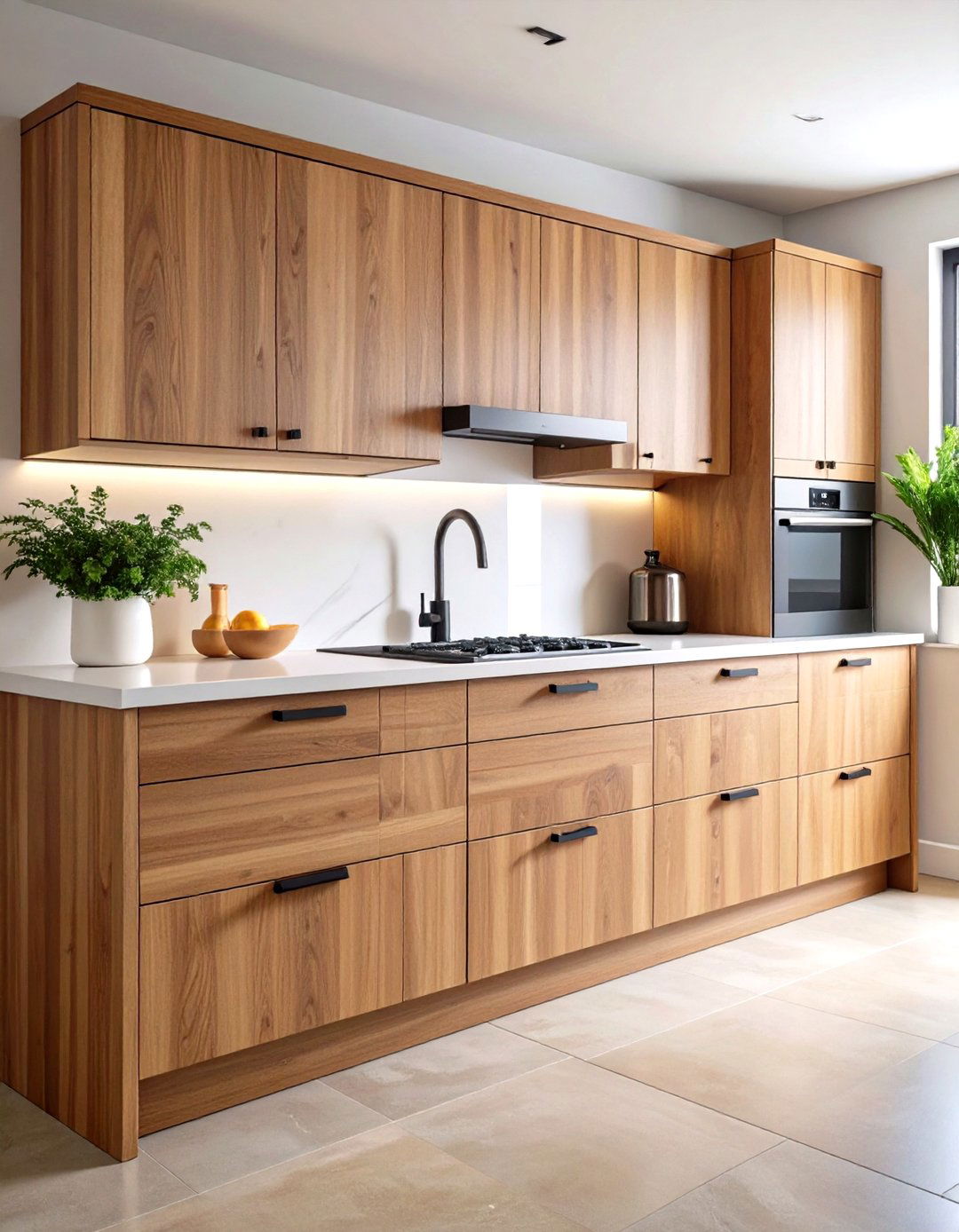 Choose Walnut for Sleek Modern Cabinetry - 20 Dark Wood Kitchen Cabinets