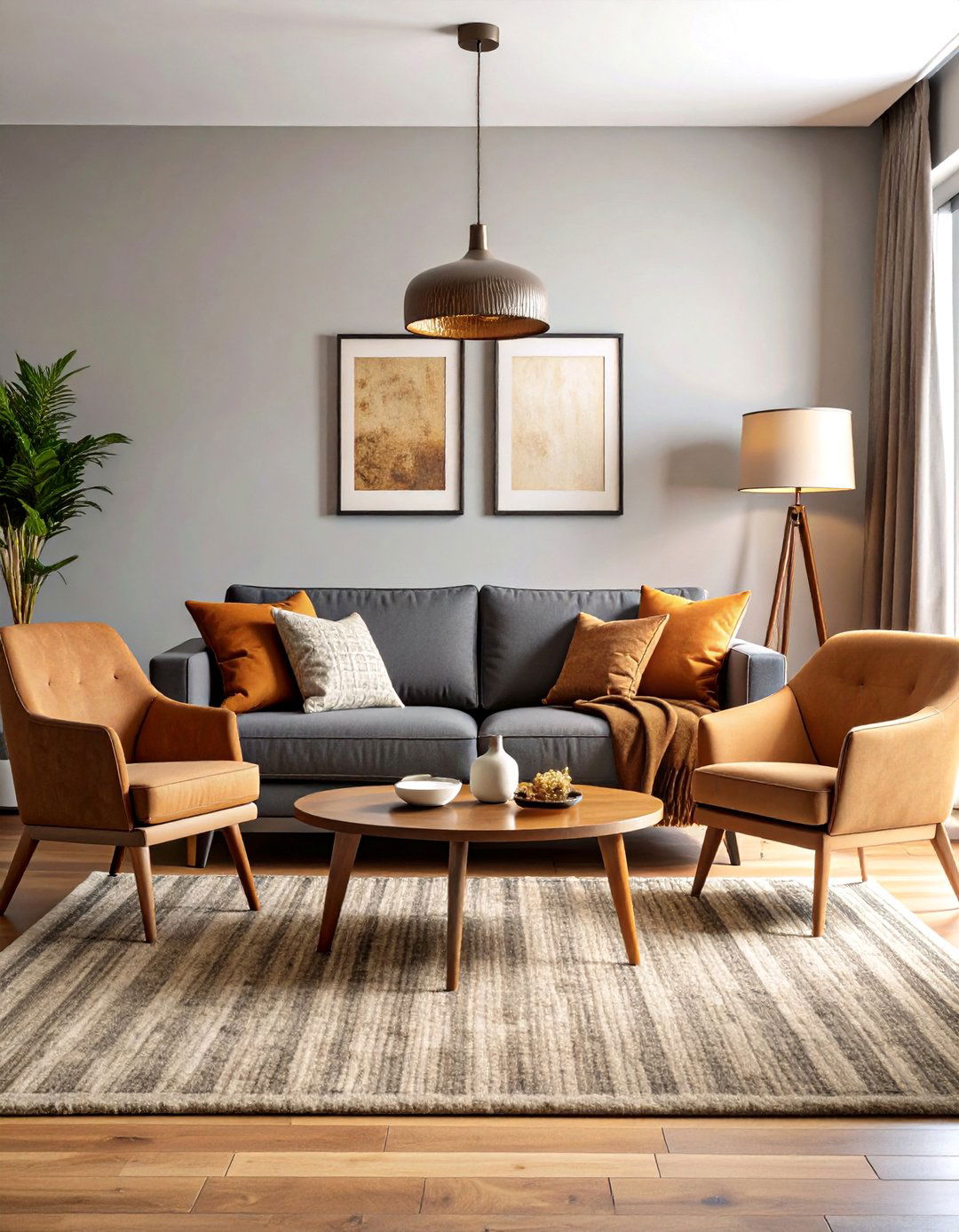Choose a Charcoal Sofa over Safe Gray - 20 Black and Brown Living Room Ideas