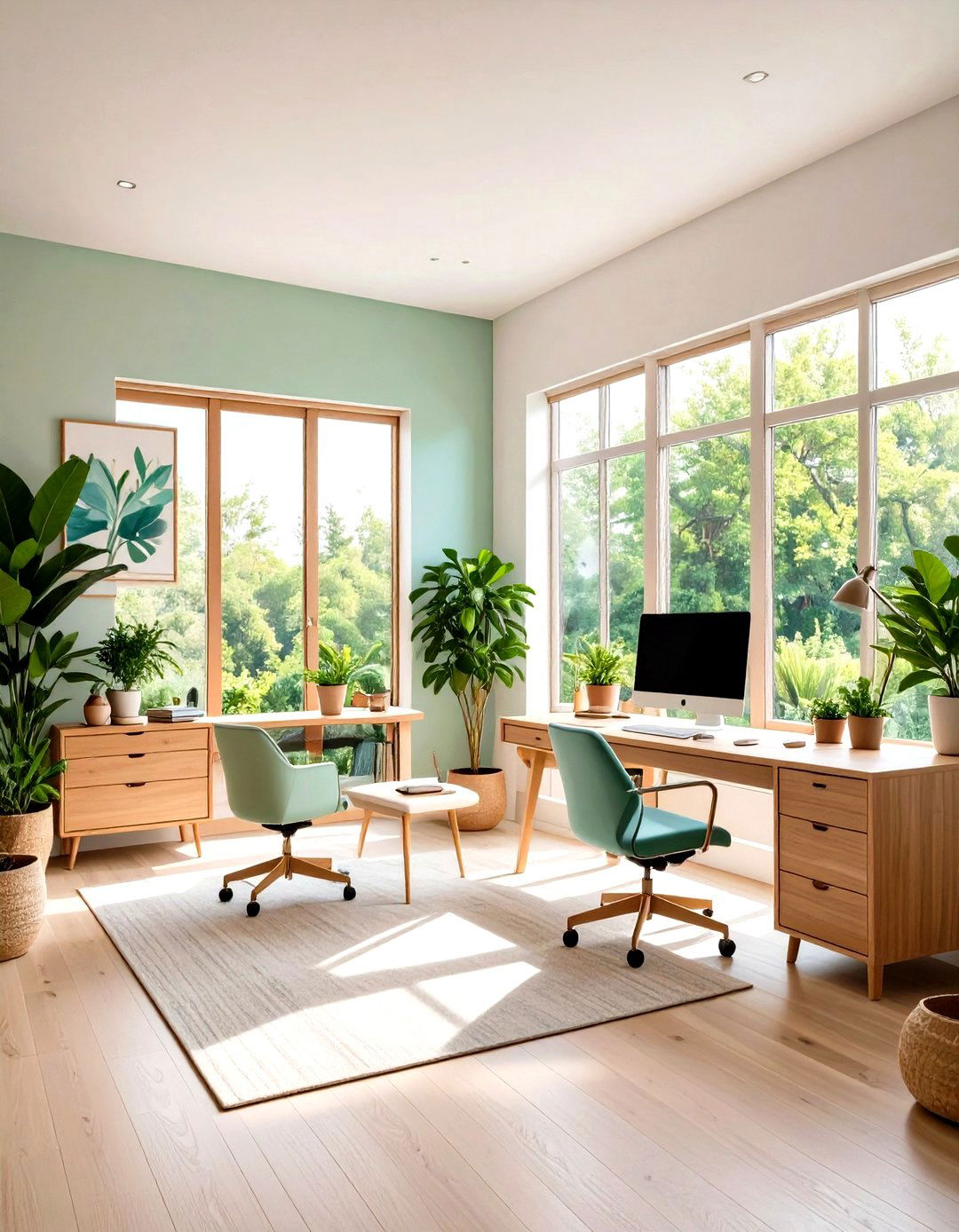 Choose a Nature Inspired Color Palette - 20 Sunroom Office Ideas