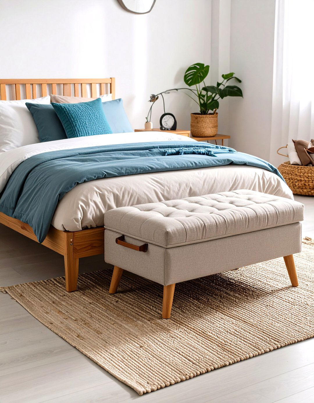 Choose a Storage Ottoman for Seating and Stashing - 20 Dorm Room Decorating Ideas