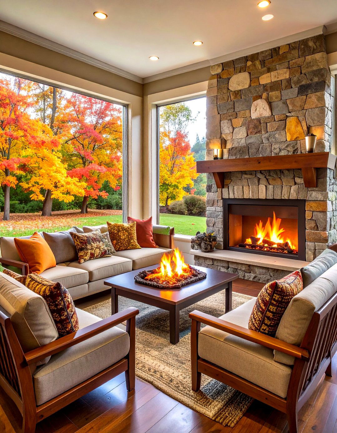 Choosing the Right Fireplace Type Wood Gas or Electric - 20 Screened-in Porch With Fireplace Ideas