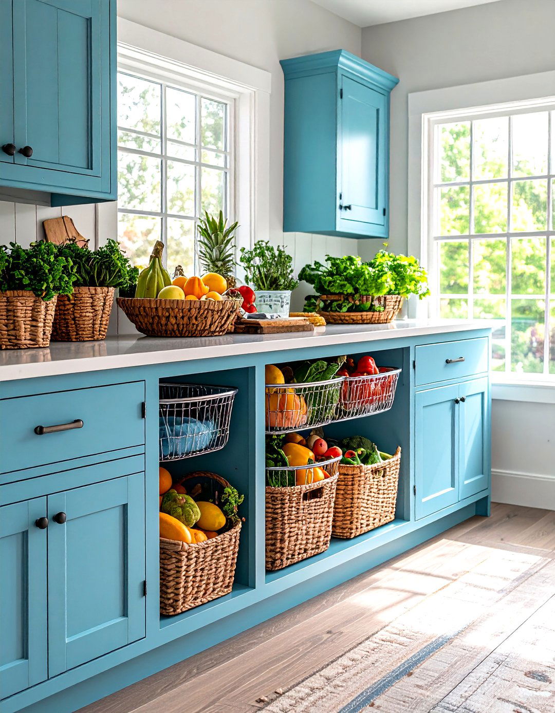 Chrome Wire Blind Corner Kitchen Cabinet Basket System - 20 Blind Corner Kitchen Cabinet Ideas