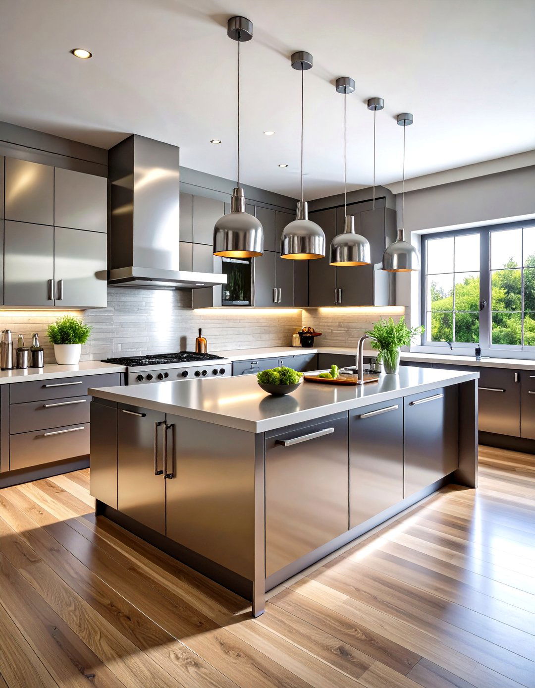 Chrome and Steel Retro Kitchen - 20 Retro Kitchen Ideas