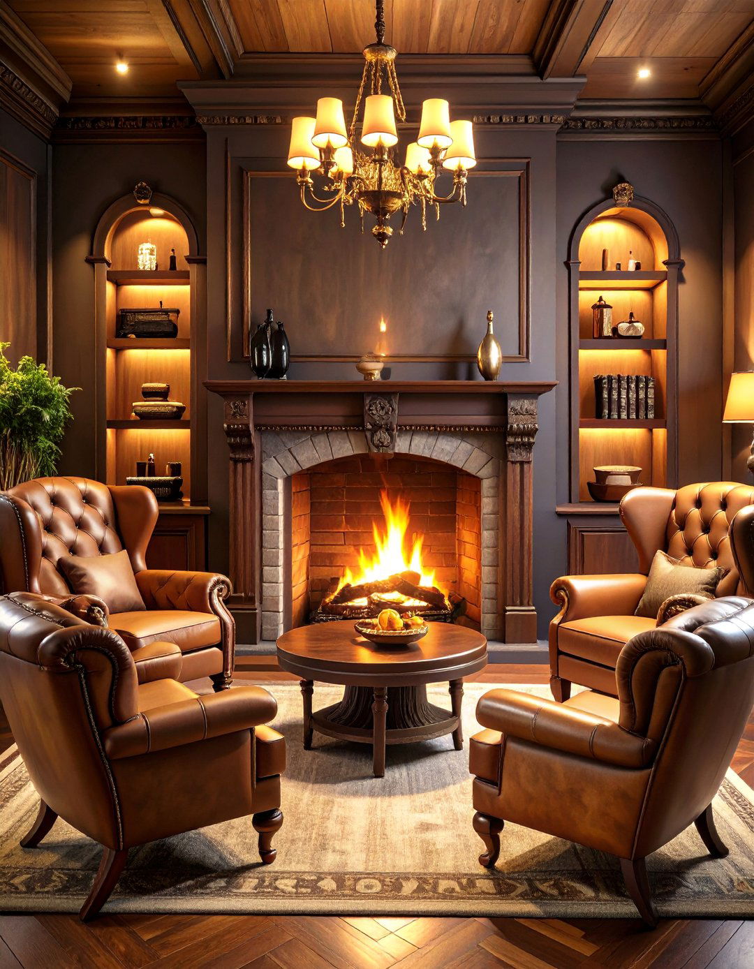Cigar Room with Fireplace for Cozy Ambiance - 20 Cigar Room Ideas