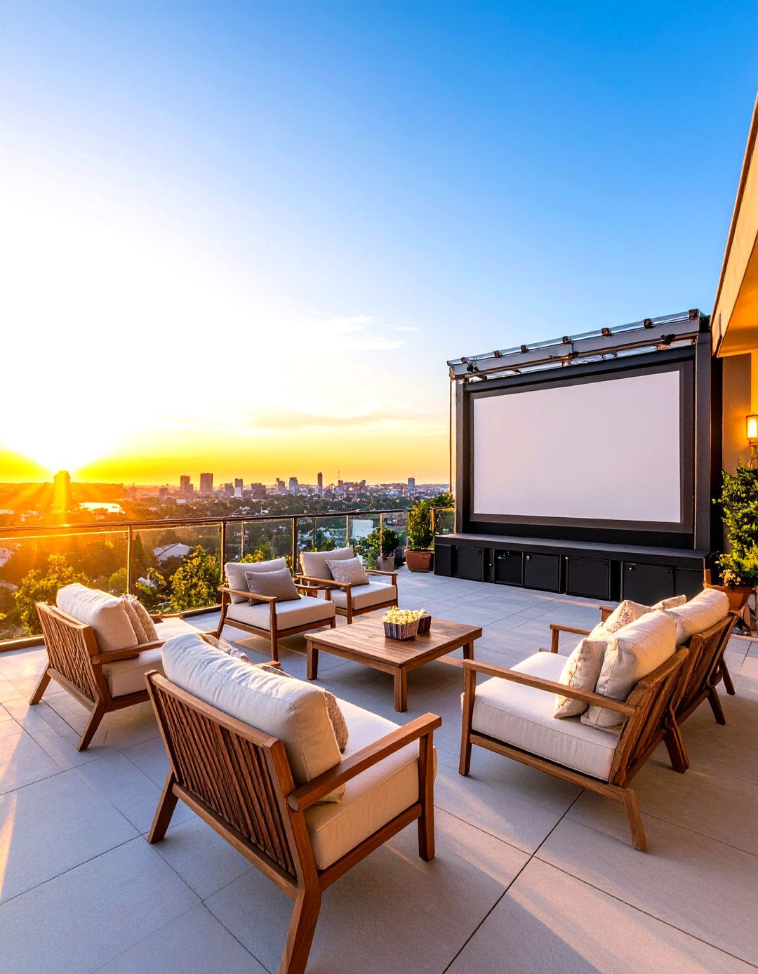 Cinema Under Stars Penthouse Balcony - 20 Penthouse Balcony Ideas