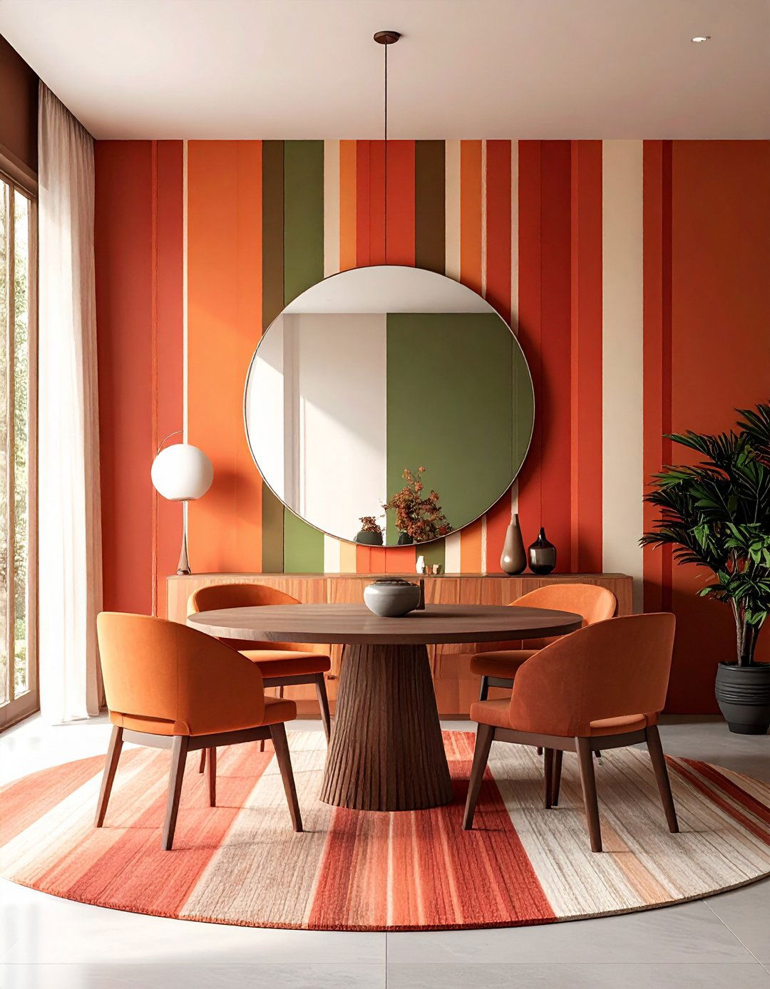 Circular Concentric Accent Wall - 20 Geometric Accent Wall Ideas
