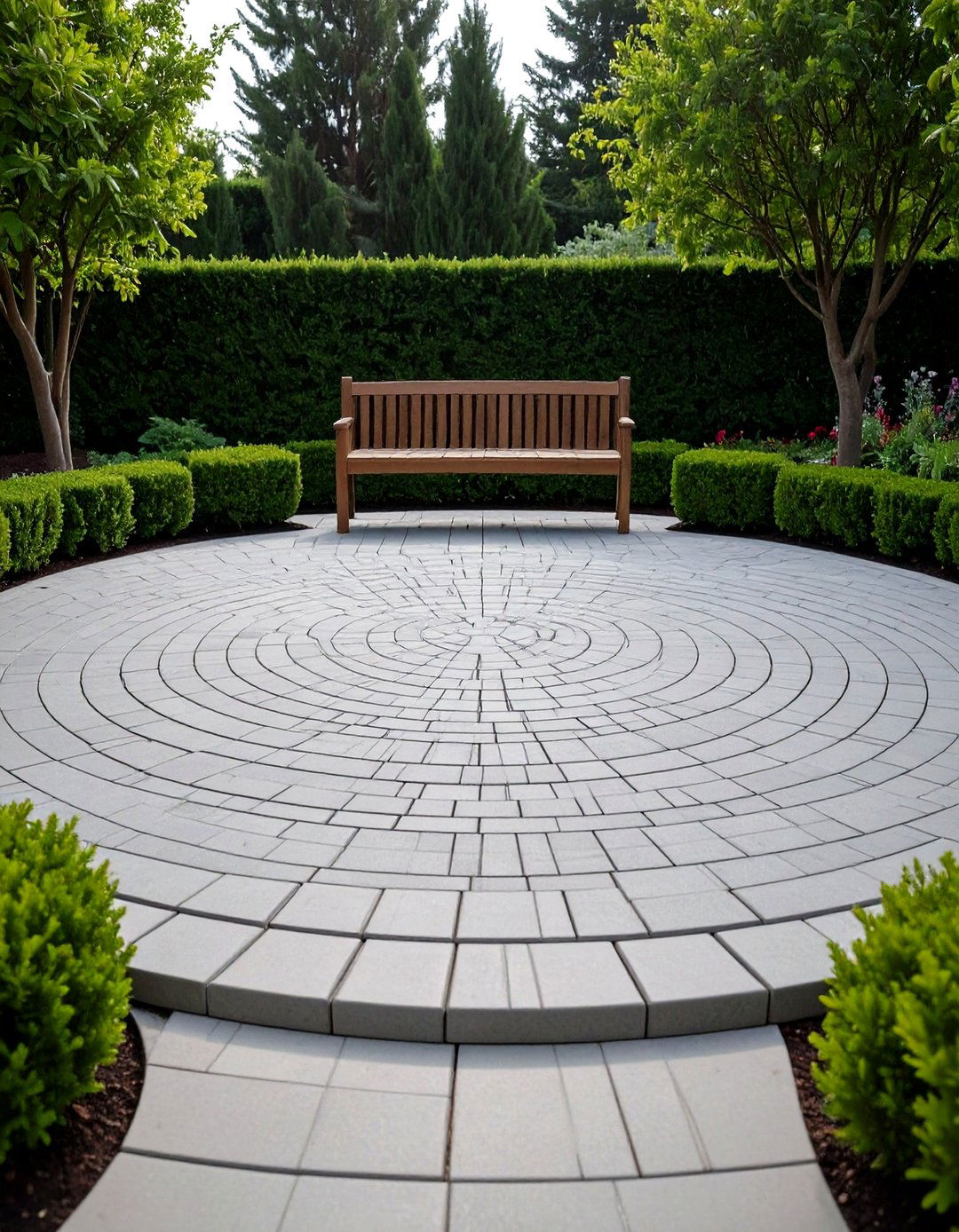 Circular Grey Paver Walkway - 20 Grey Paver Walkway Ideas