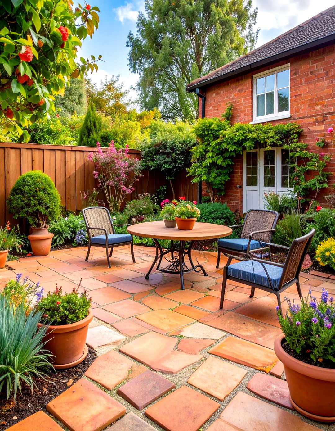Circular Island - 20 Stamped Concrete Patio Ideas