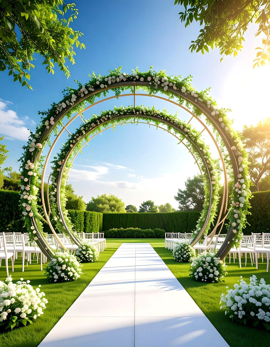 Circular Moongate Wedding Arch - 20 Wedding Arch Ideas
