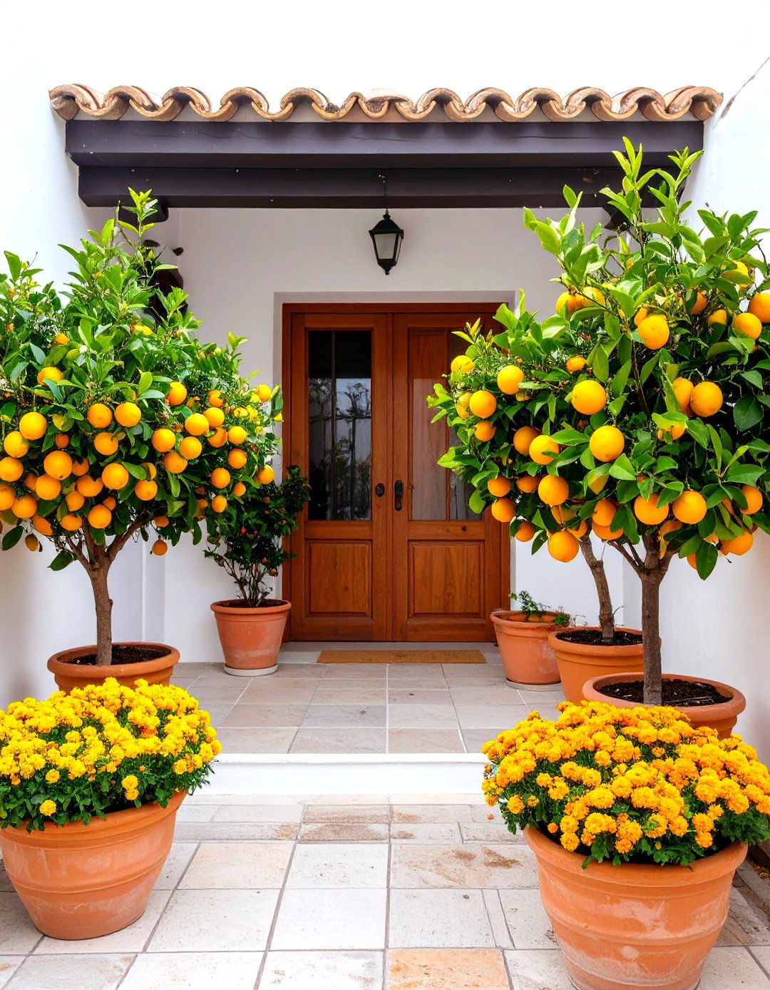Citrus Courtyard Corner - 20 Greek Garden Ideas