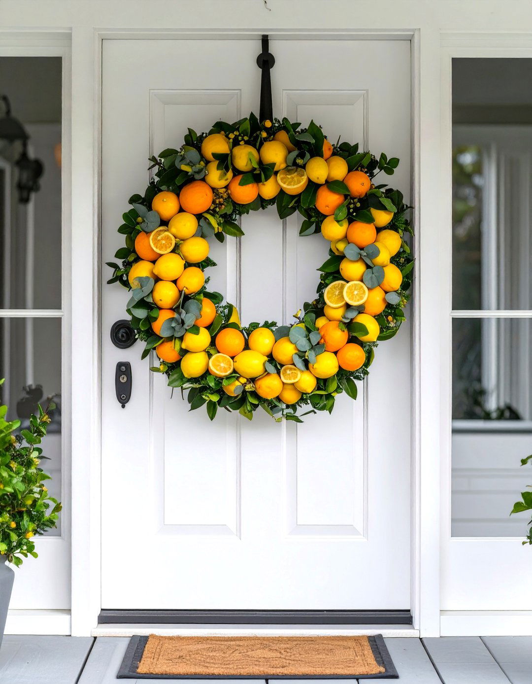 Citrus Themed Decor - 20 Summer Front Door Decor Ideas