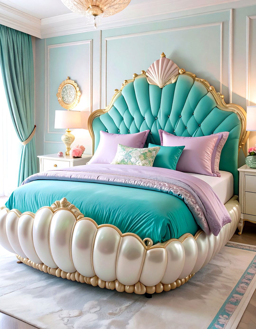 Clamshell Bed Frame - 20 Underwater Mermaid Bedroom Ideas