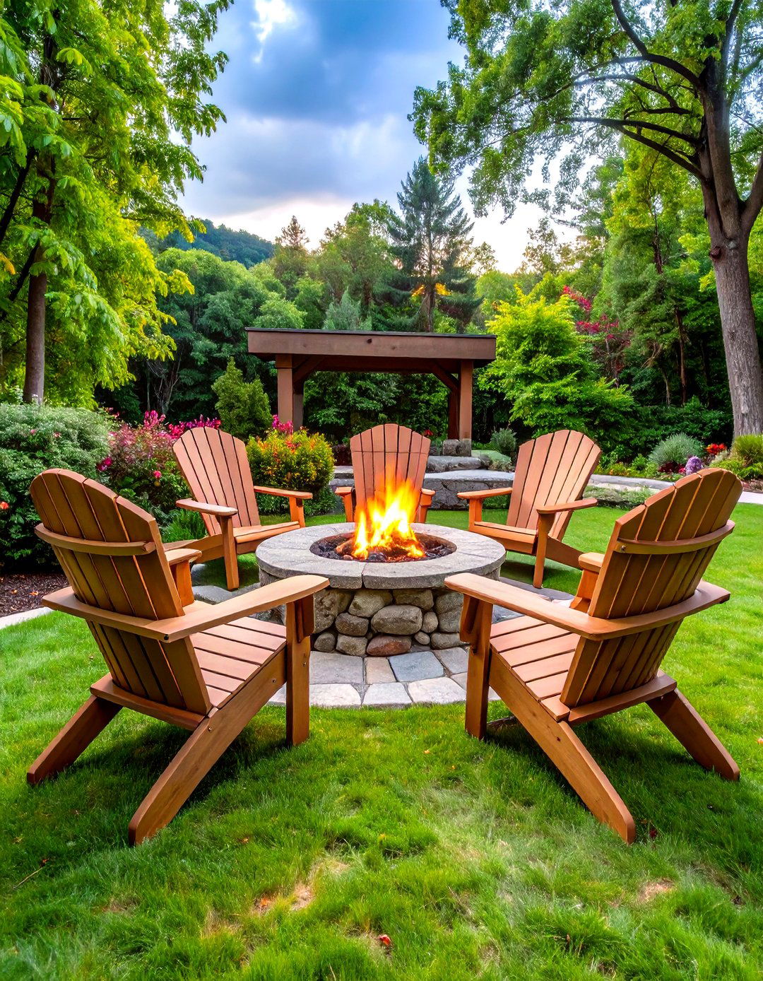 Classic Adirondack Fire Pit Chairs - 20 Fire Pit Seating Ideas