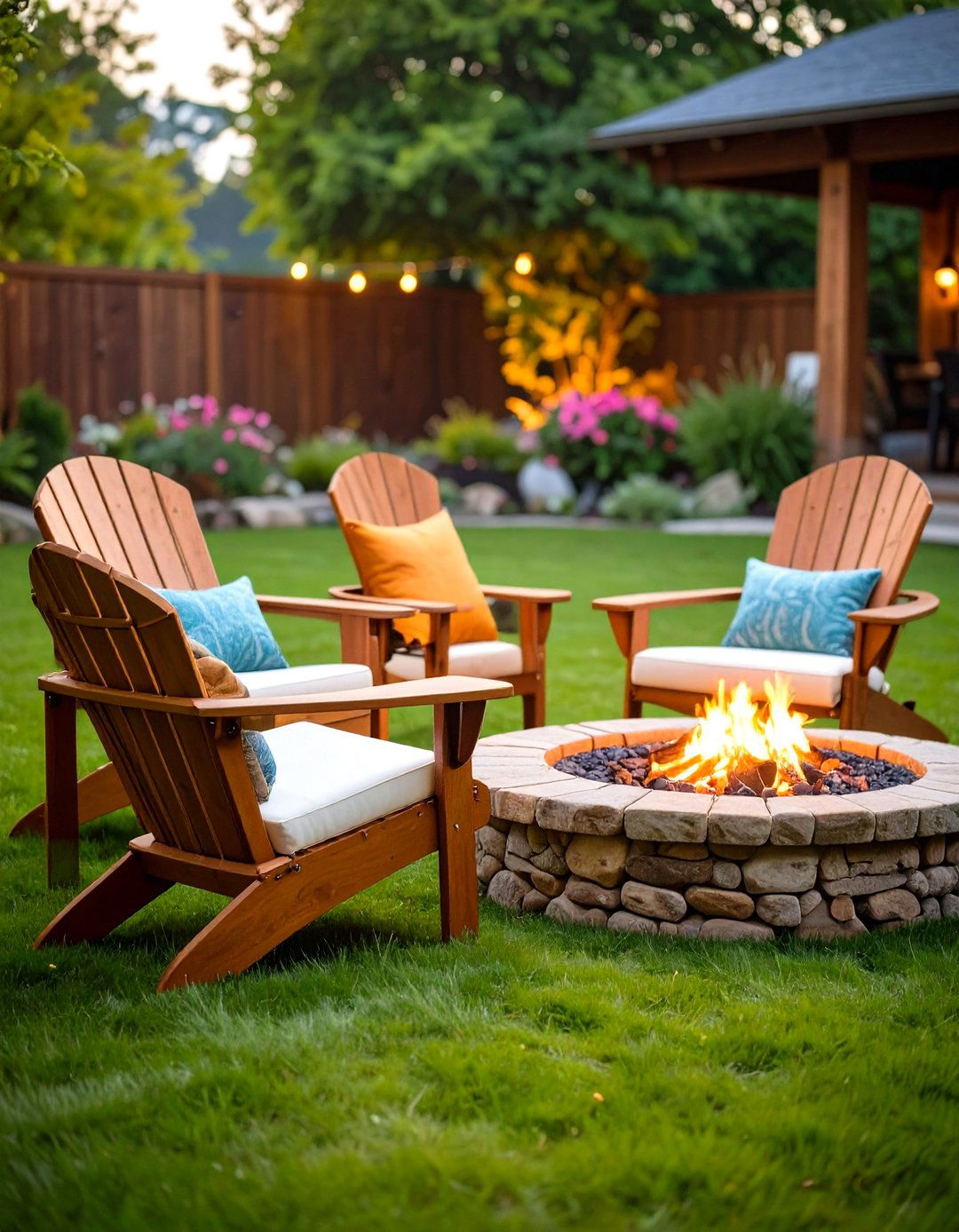 Classic Adirondack Fire Pit Chairs - 20 Fire Pit Chair Ideas