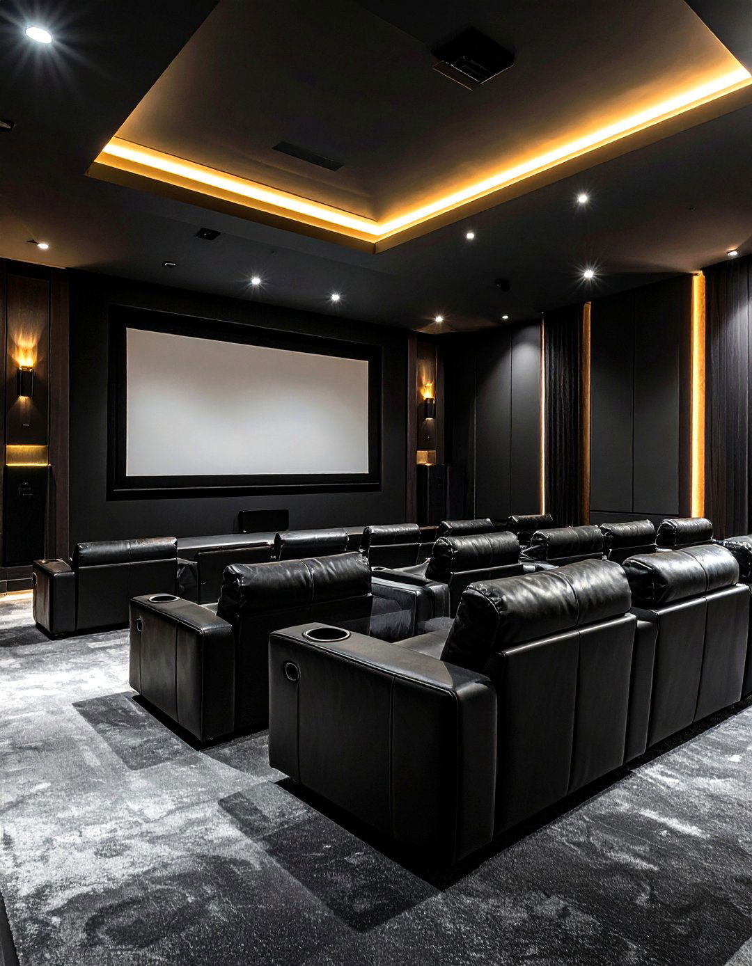 Classic Black Home Theater Paint Colors - 20 Home Theater Paint Colors