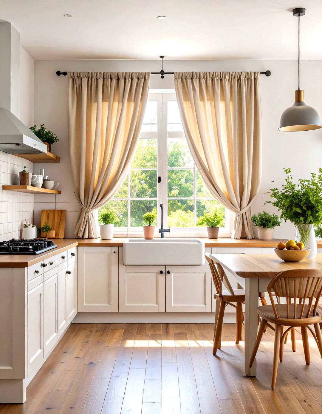 Classic Cafe Kitchen Curtain Style - 20 Kitchen Curtain Ideas