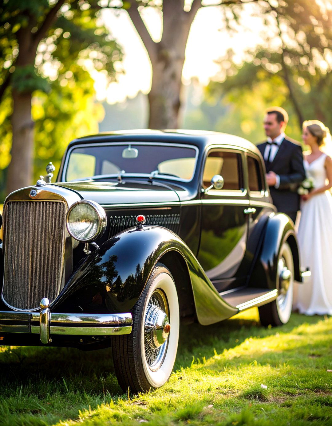 Classic Car Arrival - 20 Vintage Wedding Ideas