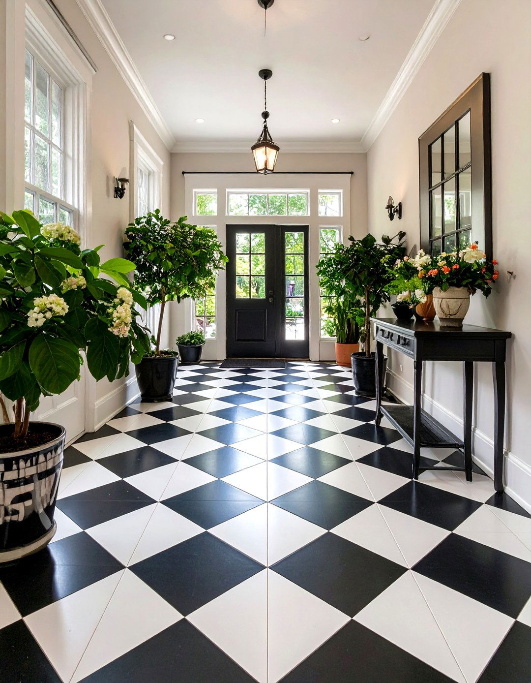 Classic Checkerboard Flooring - 20 Small Entryway Tile Floor Ideas