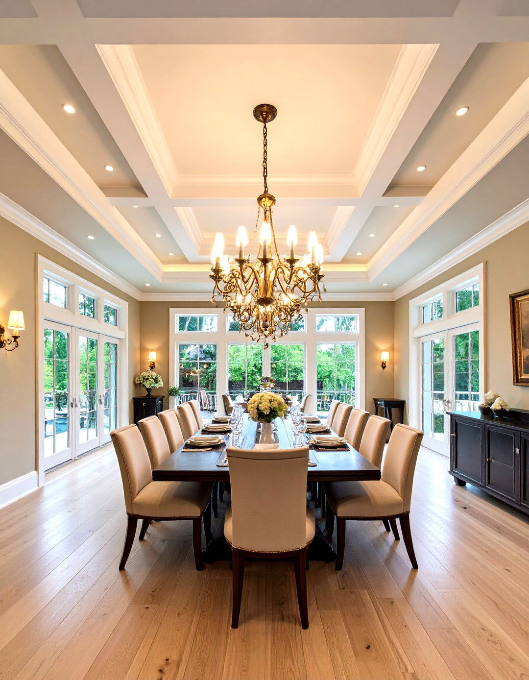 Classic Crown Molded Tray Ceiling - 20 tray ceiling ideas