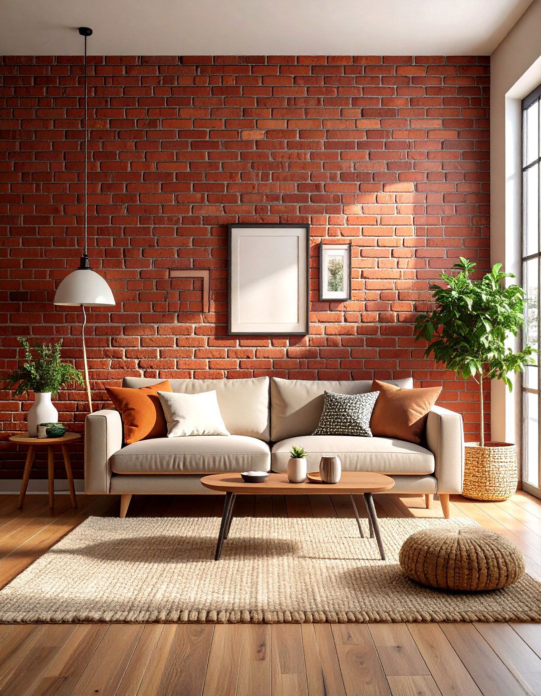 Classic Exposed Brick Accent Wall for Living Room Warmth - 20 Brick Accent Wall Ideas