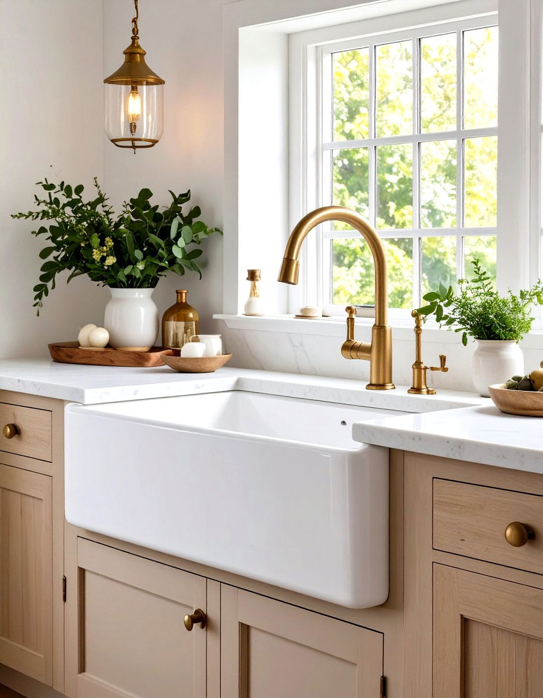Classic Farmhouse Sink as the Kitchen Centerpiece - 20 Farmhouse Kitchen Ideas