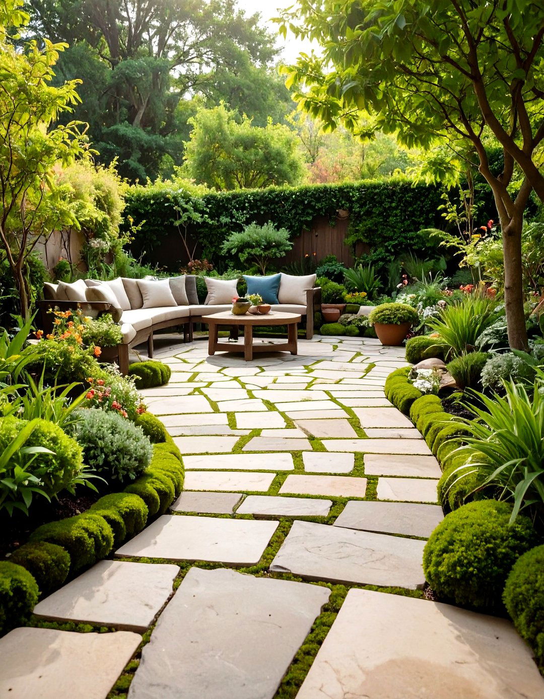 Classic Flagstone Patio - 20 Stone Patio Ideas