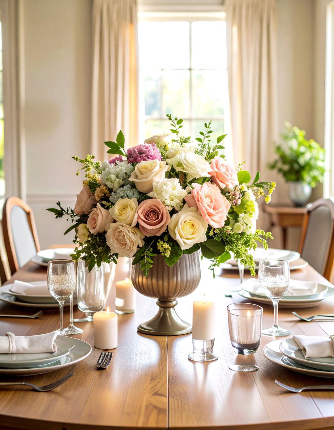 Classic Floral Compote Centerpieces - 20 Centerpiece Ideas