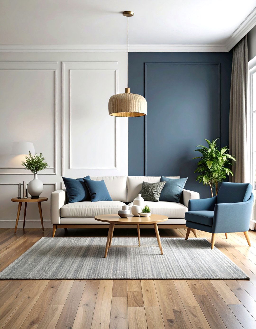 Classic Half and Half Split - 20 Two Tone Wall Paint Ideas