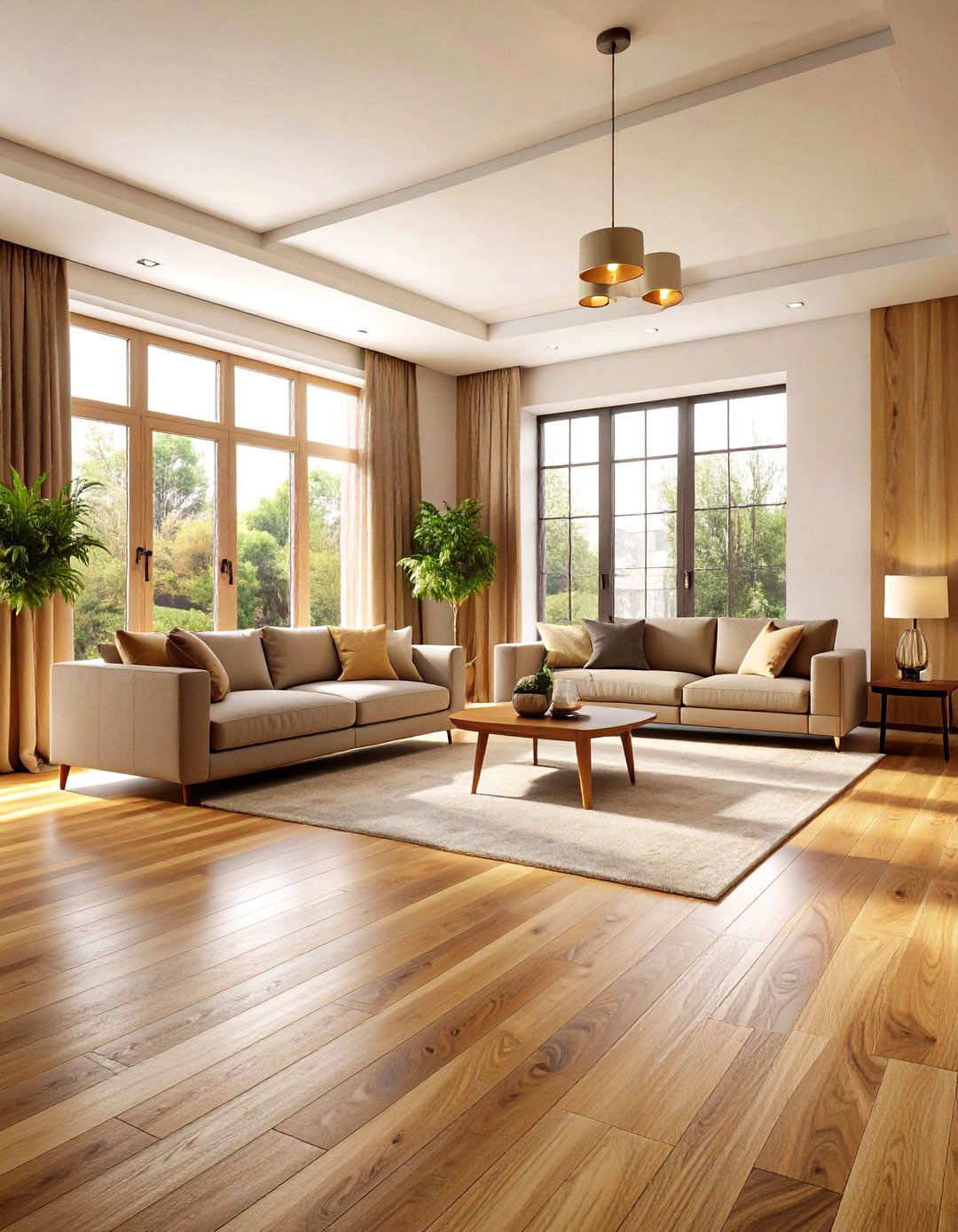 Classic Hardwood Living Room Flooring - 20 Living Room Flooring Ideas