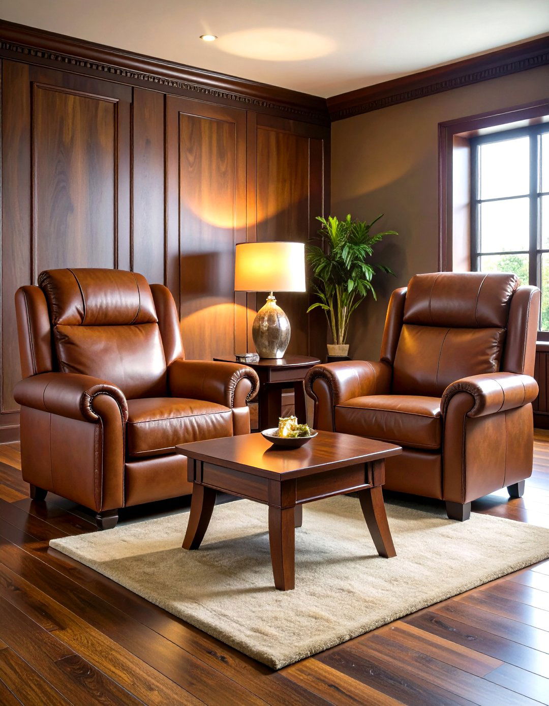 Classic Leather Man Cave Seating Lounge - 20 Man Cave Seating Ideas