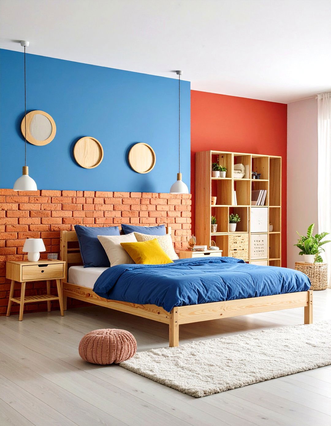 Classic Lego Brick Wall Bedroom - 20 Lego Bedroom Ideas