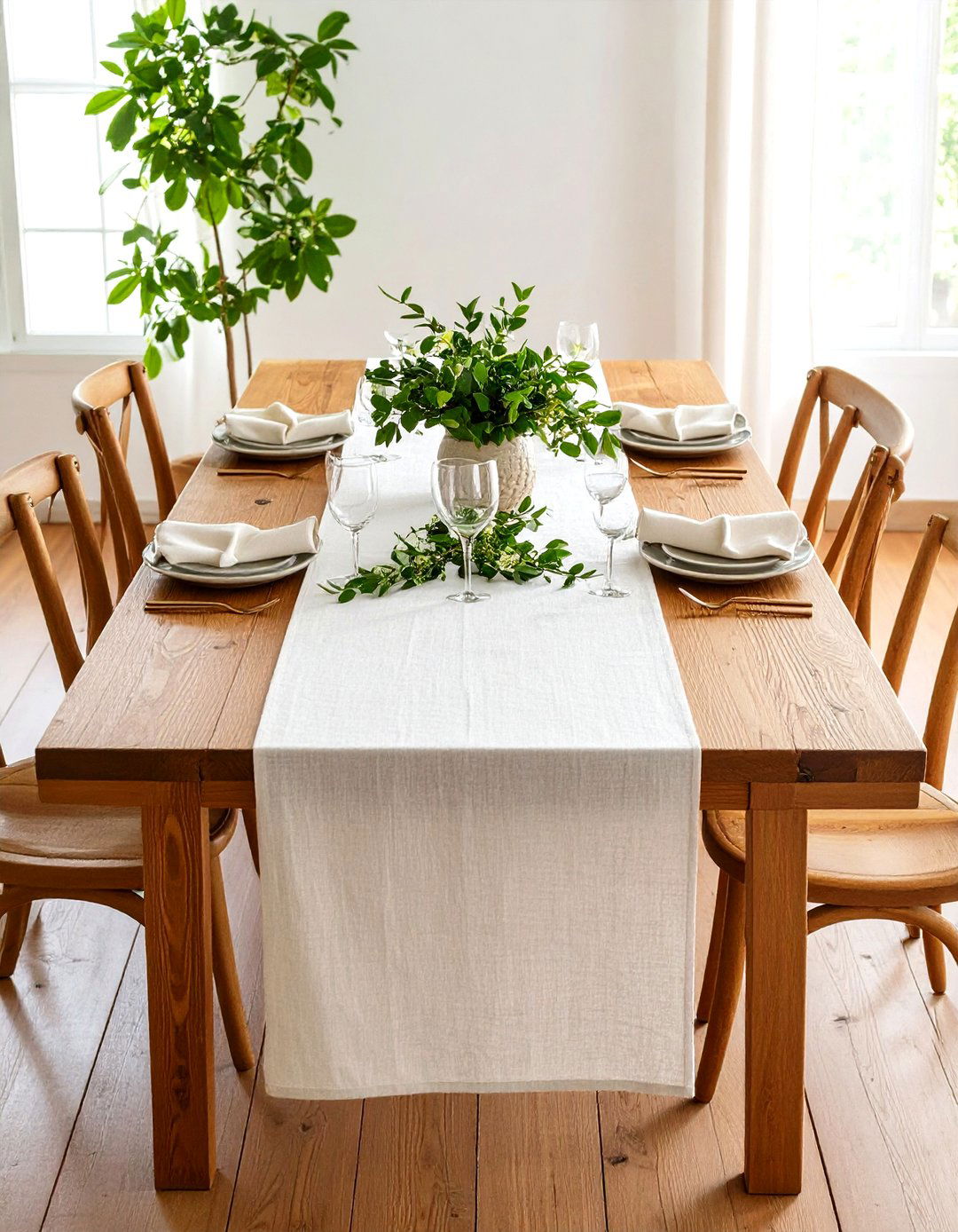 Classic Linen Runner - 20 Table Runner Ideas