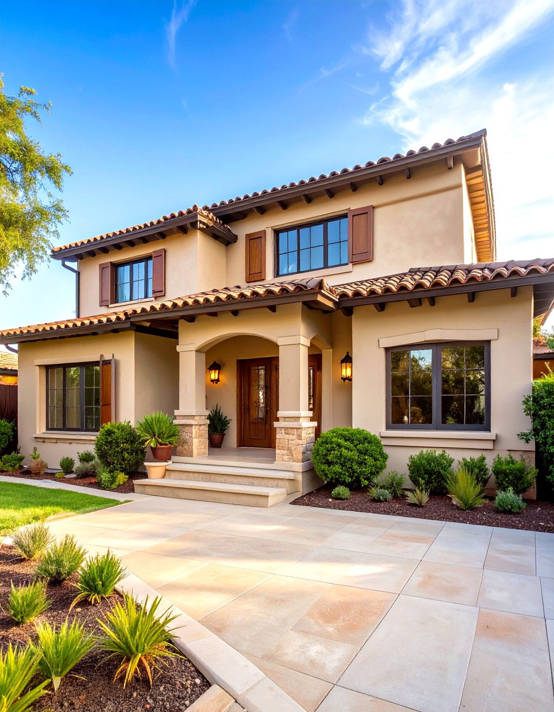 Classic Mediterranean House Exterior with Terracotta Roof - 20 Mediterranean House Exterior Ideas