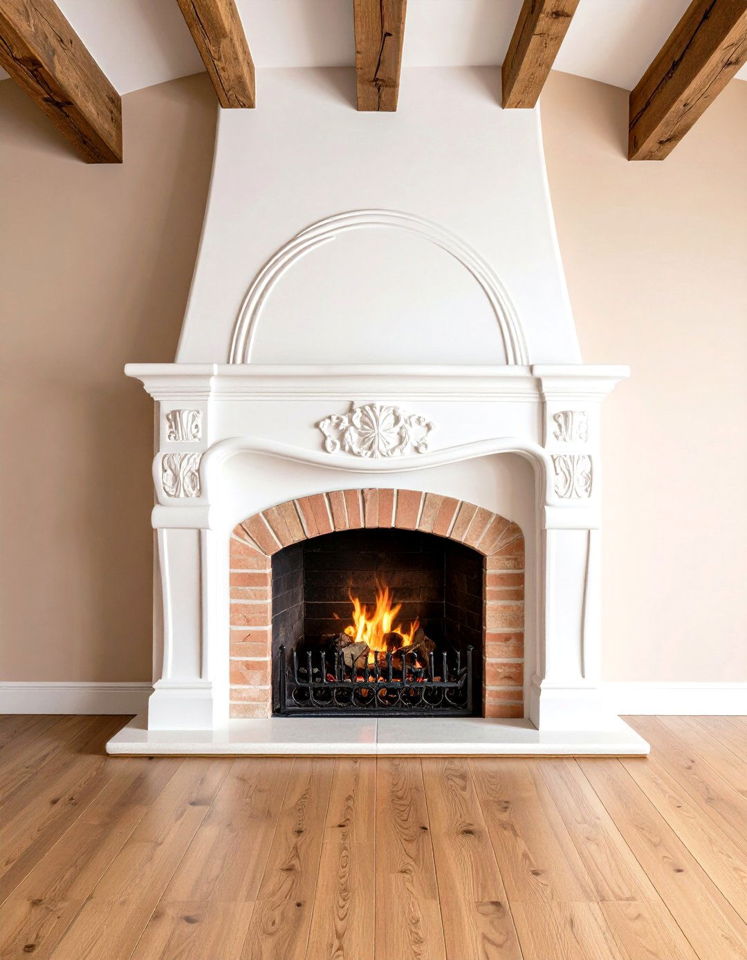 Classic Mediterranean Stucco Fireplace - 20 Stucco Fireplace Ideas