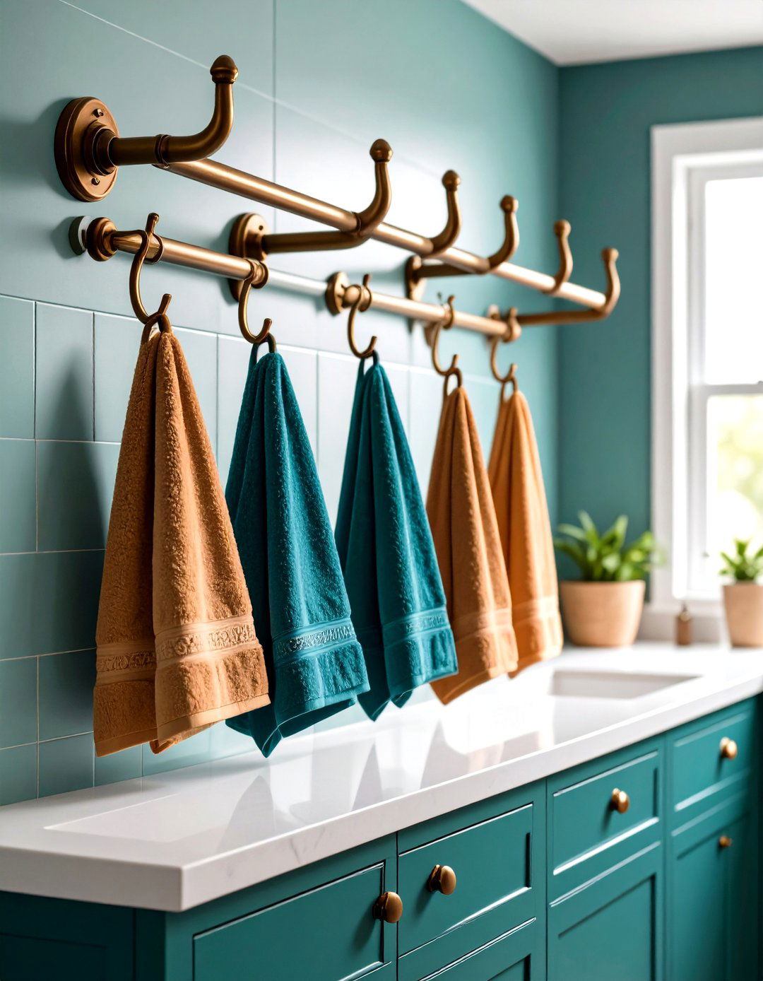 Classic Metal Hooks and Towel Bars - 20 Vintage Laundry Room Decor Ideas