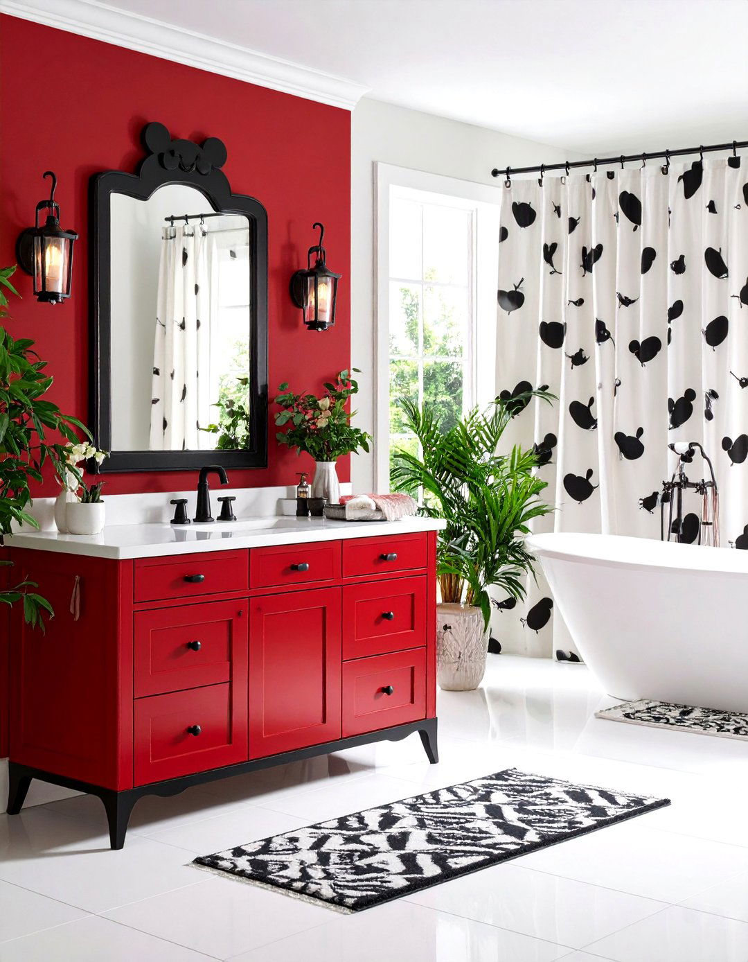 Classic Mickey and Minnie Color Pop Disney Bathroom - 20 Disney Bathroom Ideas
