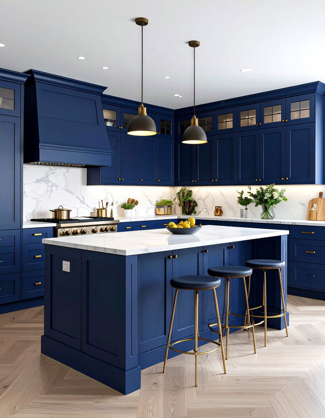 Classic Navy Blue Kitchen Island - 20 Kitchen Island Color Ideas