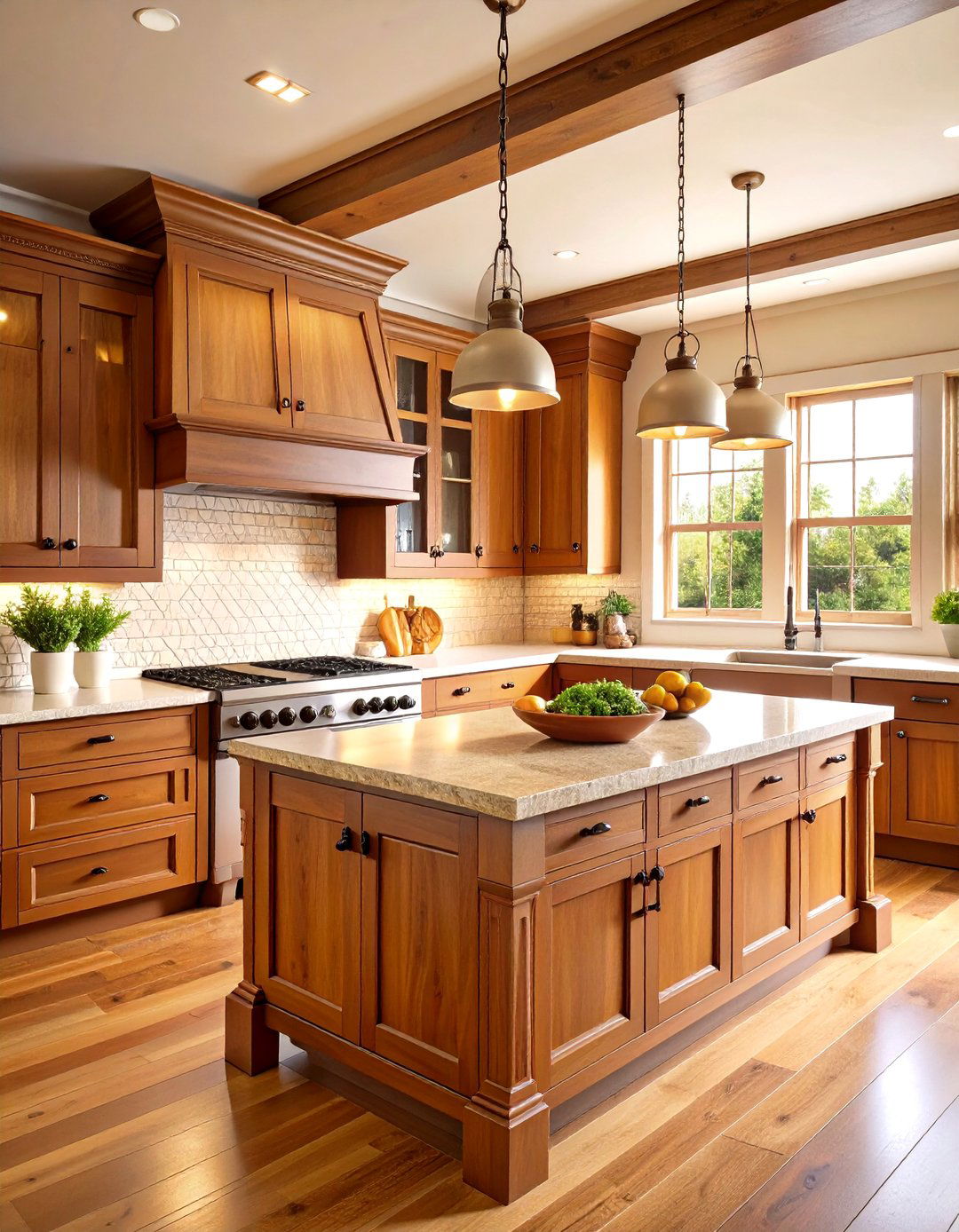 Classic Raised Panel Maple Cabinets with Crown Molding - 20 Maple Kitchen Cabinets Ideas